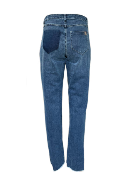 Marina Rinaldi Women's Ski Blue Iesi Slimme Denim Pants Size 8W/17 NWT