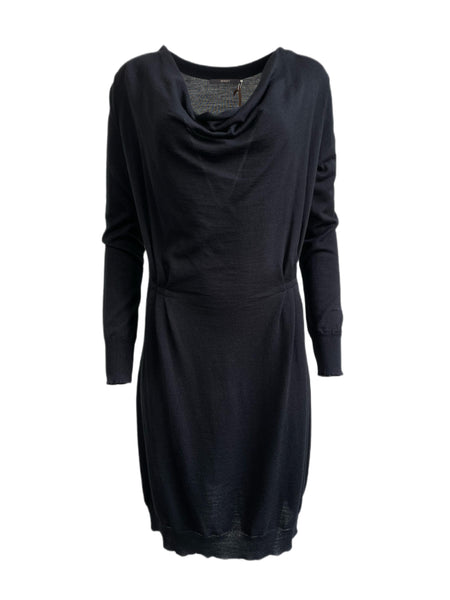 SEVENTY Women's Black Cowl Neck Long Sleeve Dress 9562600 $247 NEW