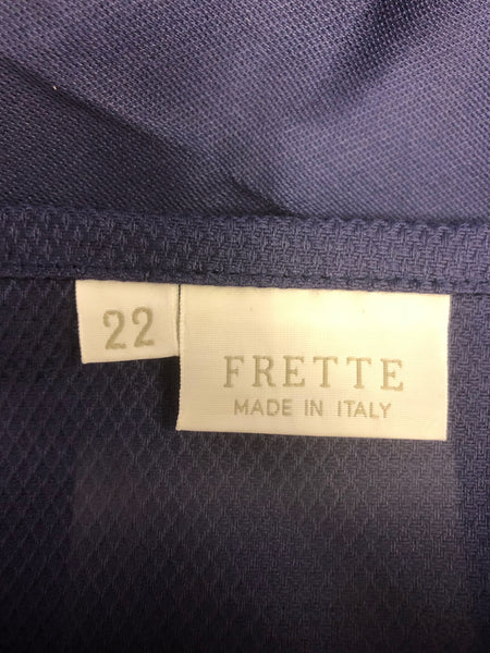 FRETTE Italy Navy Blue Cotton Napkins 22" x 22", Set of 6 NEW