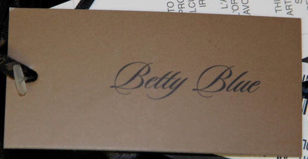 BETTY BLUE Women's Black Detailed Panther Trim Shift Dress IT Sz 46 NWT $464