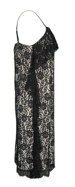 SPORTMAX Women's Black Lace Overlay Sheath Dress 22270613 Sz 8 NWT