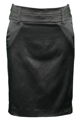 HANITA Women's Black Pocket Double Belt Loop Pencil Skirt NWT $160