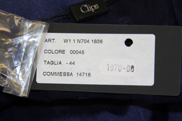 CLIPS Womens Royal Purple Ruffled Front Single Button Blazer IT Sz 40 NWT