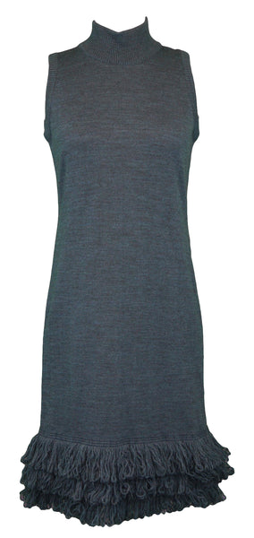 CLIPS Women's Heather Navy Sleeveless Turtleneck Sweater Dress IT Sz 40 NEW