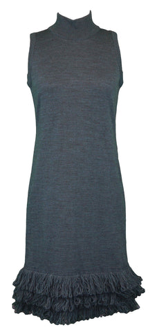 CLIPS Women's Heather Navy Sleeveless Turtleneck Sweater Dress IT Sz 40 NEW