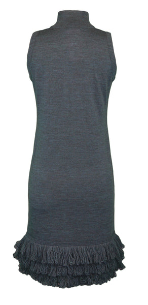 CLIPS Women's Heather Navy Sleeveless Turtleneck Sweater Dress IT Sz 40 NEW