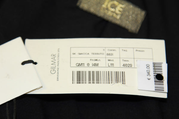 ICE ICEBERG Women's Black Comfort Velour Lounge Blazer US Size S NWT $440