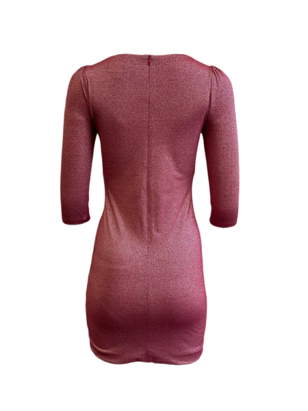 VON VONNI Women's Tropic Red London Elbow Sleeve Dress $170 NEW
