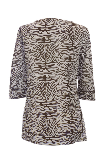 Elizabeth Mckay Cropped Sleeve Printed Tunic 2 Francois Print