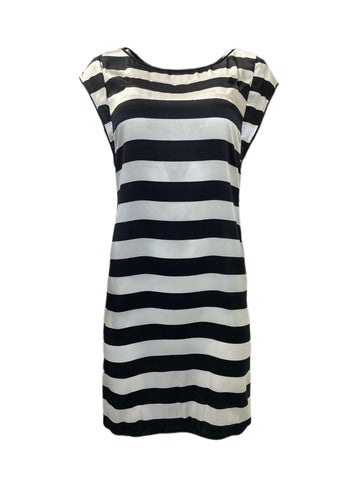 ANNE LEMAN Women's Striped/Gold Eglantine Cocktail Dress SP91DR1 $468 NEW