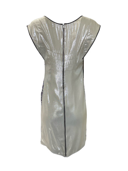 ANNE LEMAN Women's Peacock/Silver Eglantine Cocktail Dress SP91DR1 $468 NEW