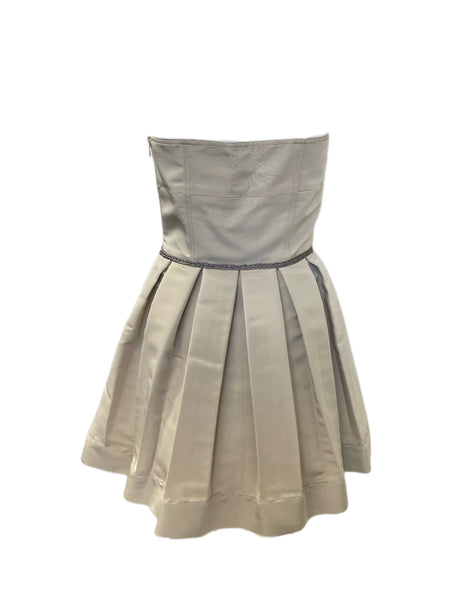 ANNE LEMAN Women's Moonstone Strapless Pleated Fabiola Dress SP91DR14 $548 NEW