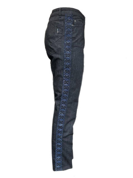 Marina Rinaldi Women's Black Iris Slimme Denim Pants Size 8W/17 NWT