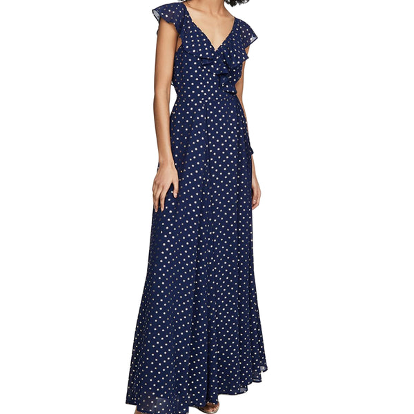 YUMI KIM Women's Hot Spot Navy Iris Maxi Dress #DR19598 NWT