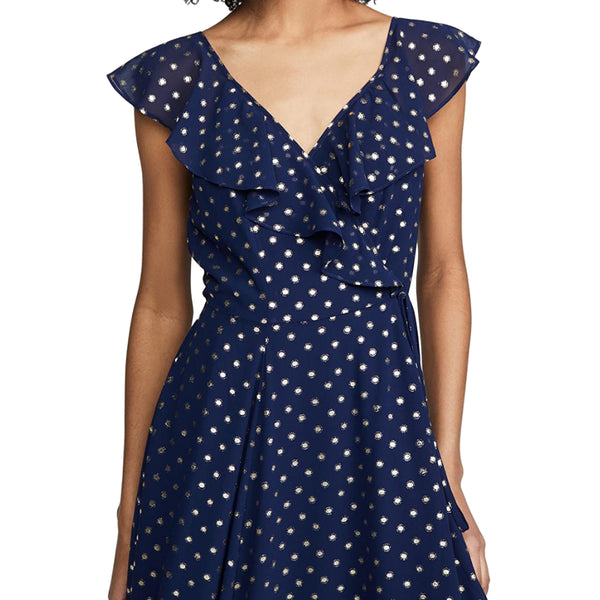 YUMI KIM Women's Hot Spot Navy Iris Maxi Dress #DR19598 NWT