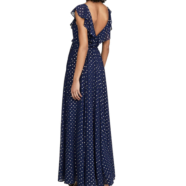 YUMI KIM Women's Hot Spot Navy Iris Maxi Dress #DR19598 NWT