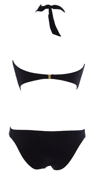 NAILA Women's Black Monokini W/Ruffles JAVA $145 NEW