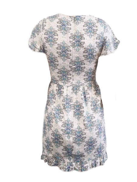 LOST IN LUNAR Women's Multicoloured Mini Lace Up Rayon Dress #L0728 X-Small NWT