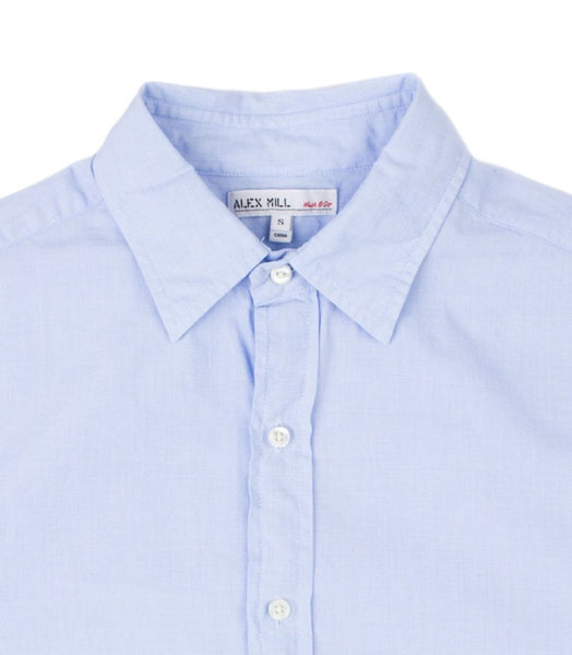 Alex Mill Men's Light Blue End On End School Cotton Button-Up Shirt NWT