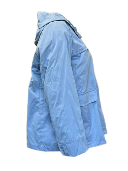 Marina Rinaldi Women's Blue Livinston Hooded Jacket Size 22W/31 NWT