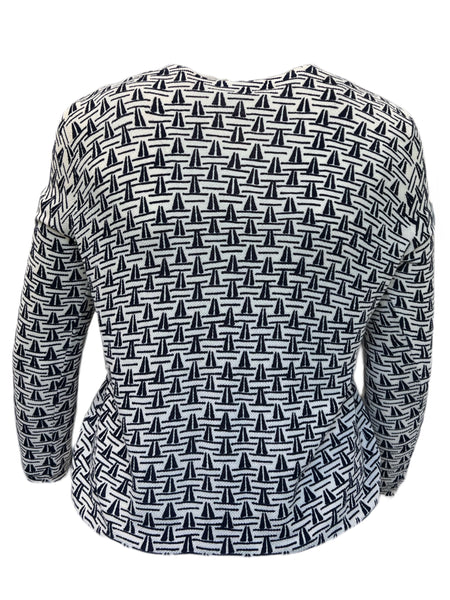 MARINA RINALDI Women's Maiorca Printed Cardigan $565 NWT