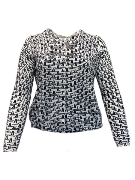 MARINA RINALDI Women's Maiorca Printed Cardigan $565 NWT