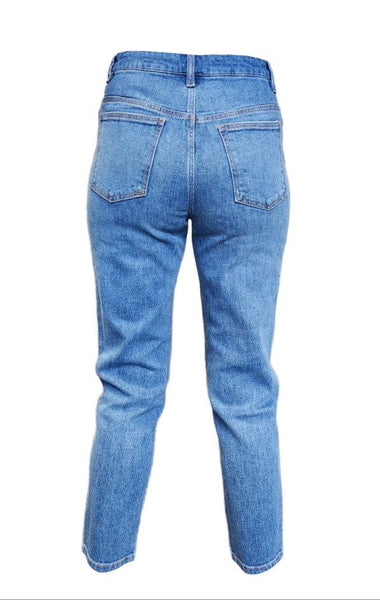 HoodLamb Women's Indigo Denim 90 Mom Hemp Jeans 420 NWT