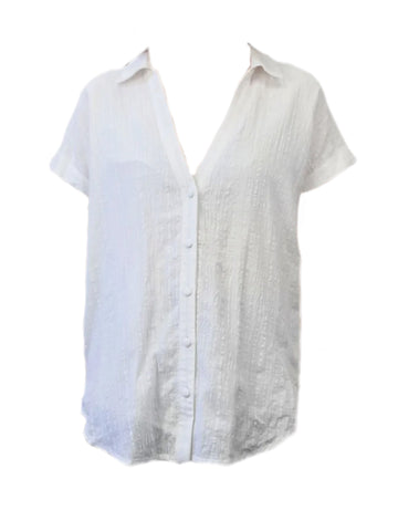 MADISON THE LABEL Women's White Button-Down Cotton Shirt #MS0215 X-Small NWT