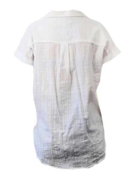 MADISON THE LABEL Women's White Button-Down Cotton Shirt #MS0215 X-Small NWT