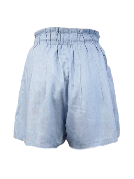 MADISON THE LABEL Women's Blue High Rise Linen Shorts #MS0228 X-Small NWT