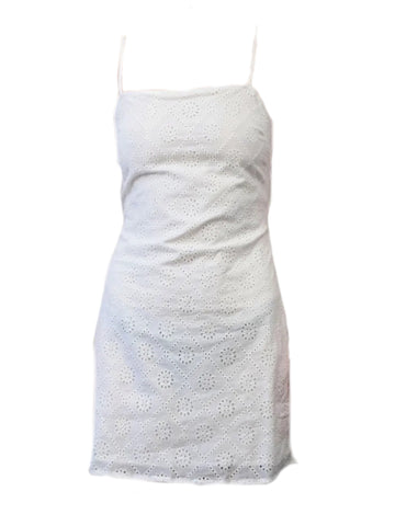 MADISON THE LABEL Women's White Cotton Lace Mini Dress #MS0233 X-Small NWT