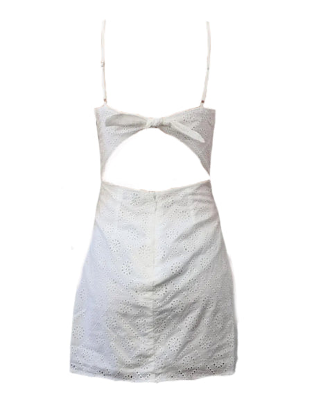 MADISON THE LABEL Women's White Cotton Lace Mini Dress #MS0233 X-Small NWT