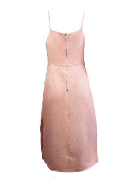 MADISON THE LABEL Women's Pink Midi A-Line Slitted Dress #MS0243 X-Small NWT
