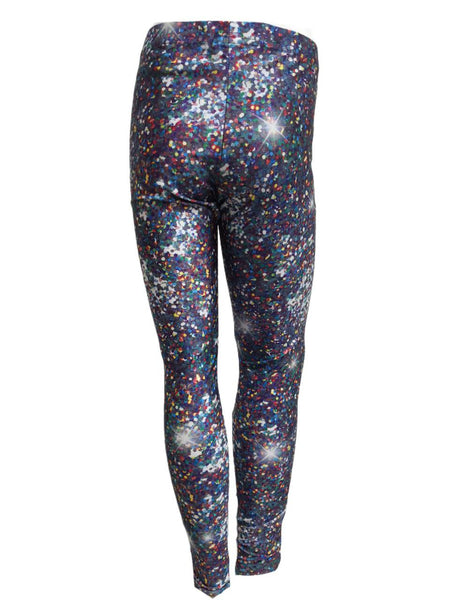 TEREZ Girl's Blue Night Sparkle Leggings #401941 14 Years NWT