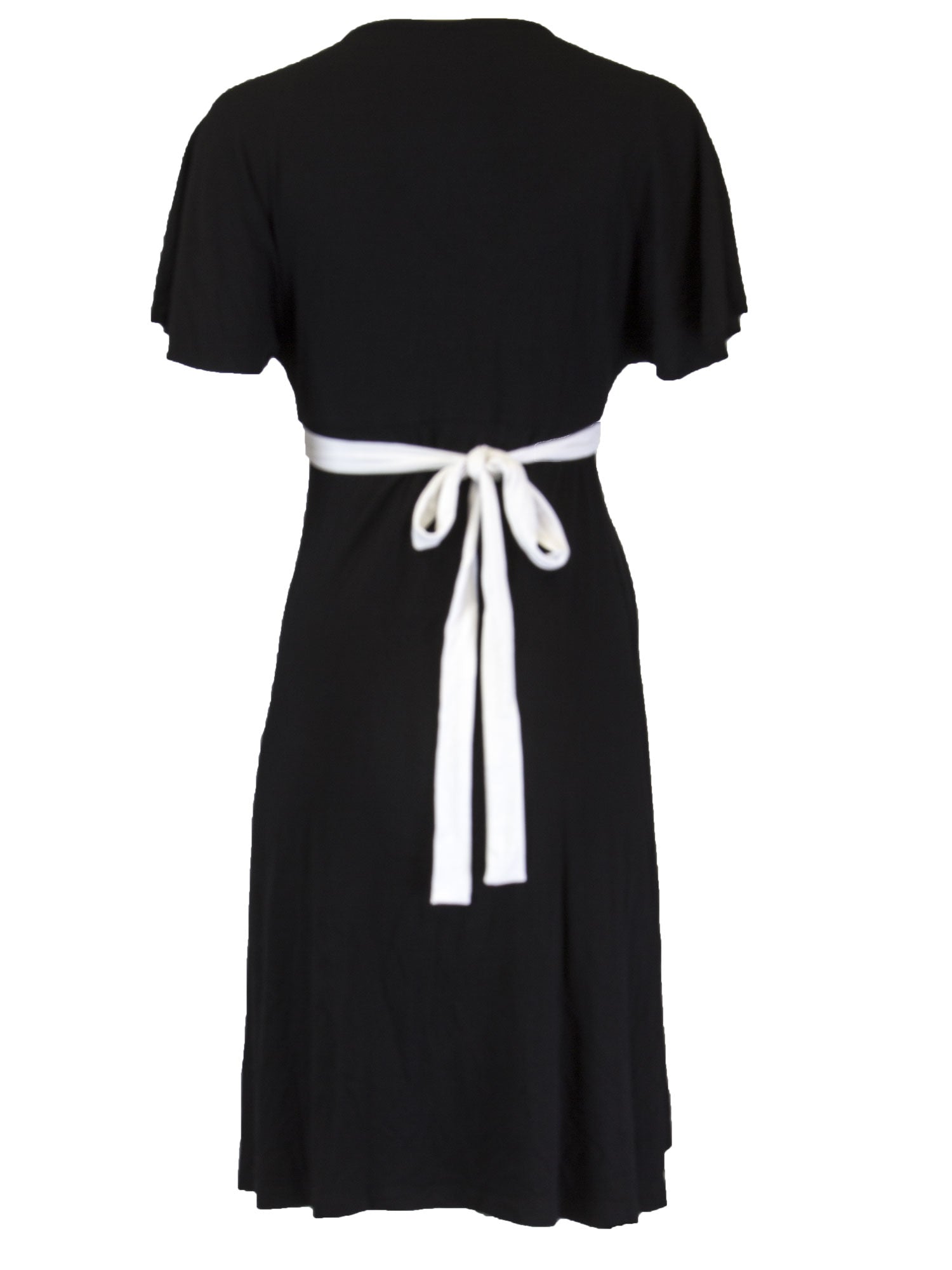 OLIAN Maternity Women's Black Wide Scoop Neck Tie Empire Waist Dress $ Walk Into Fashion OLIAN Maternity Women's Black Wide Scoop Neck Tie Empire Waist Dress $ Walk Into Fashion