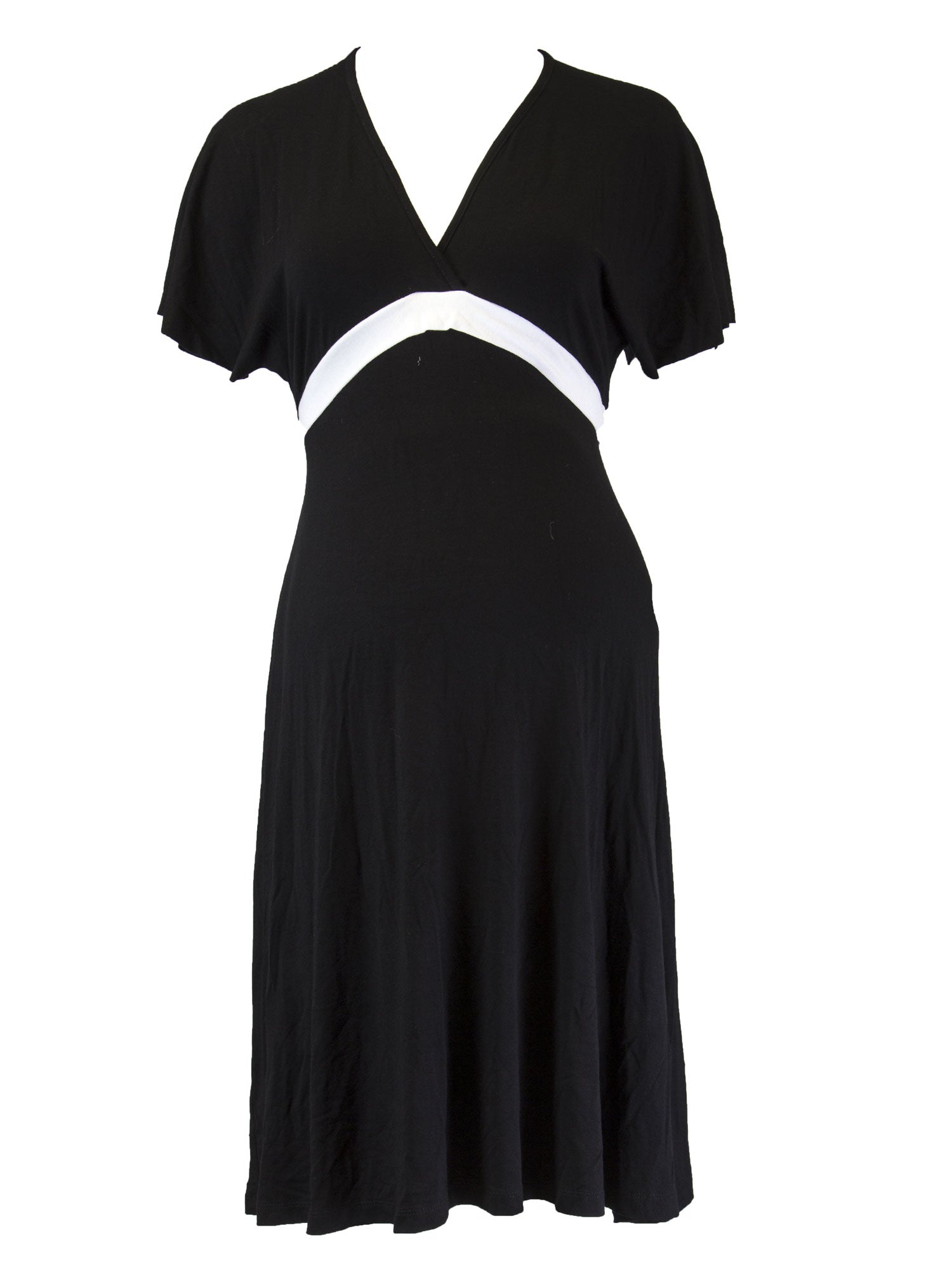 OLIAN Maternity Women's Black Wide Scoop Neck Tie Empire Waist Dress $ Walk Into Fashion OLIAN Maternity Women's Black Wide Scoop Neck Tie Empire Waist Dress $ Walk Into Fashion