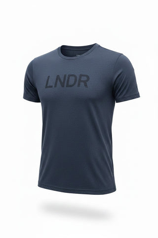 LNDR Men's Navy Marl Logo T-Shirt #MJN0002 $135 NWT