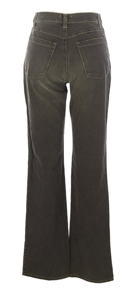 NOYES Women's Dark Brown Rhinestones Vintage Wide Leg Jeans Size 44 NWT