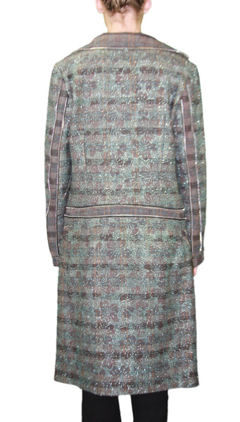 CUSTO BARCELONA Women's Floral Plaid No-Zip Jacket RT592597 $1,331 NWT