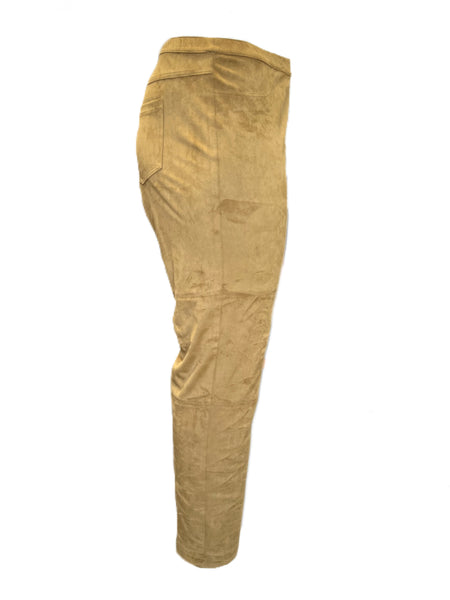 MARINA RINALDI Women's Brown Obelisco Suede Jeggings $275 NWT
