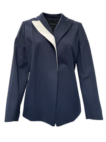Marina Rinaldi Women's Navy Odalisca Collar Blazer Size 22W/31 NWT