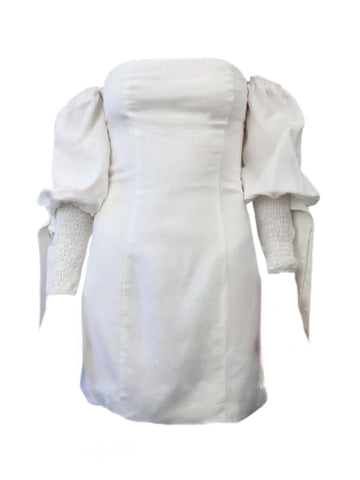 MADISON THE LABEL Women's White Open Shoulder Mini Dress #MS0262 X-Small NWT