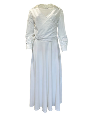 Max Mara Women's Optical White Oriente A-Line Dress Size 6 NWT