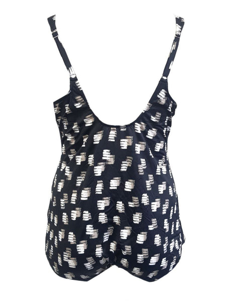 PENBROOKE Women's Black Padded V-Neck One Piece Swimsuit #5501250 24 NWT