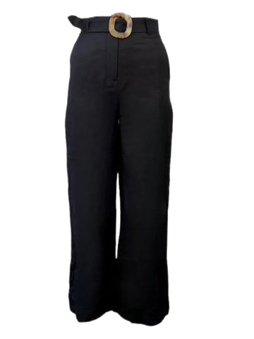 MADISON THE LABEL Women's Black Linen Loose Fit Pants #MS0205 X-Small NWT