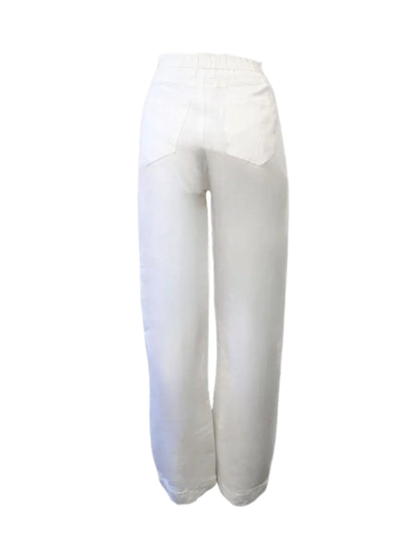 MADISON THE LABEL Women's White Cotton Loose Fit Pants #MS706 X-Small NWT