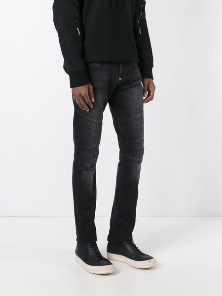 Philipp Plein Men's Black Wash Raiatea Biker Straight Cut Jeans Sz 36 $1,240 NEW
