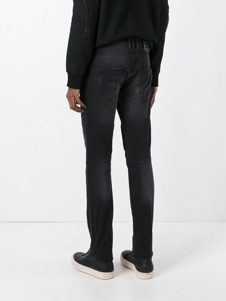 Philipp Plein Men's Black Wash Raiatea Biker Straight Cut Jeans Sz 38 $1,240 NEW