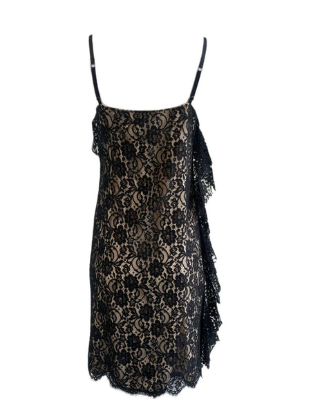 SPORTMAX Women's Black Lace Overlay Sheath Dress 22270613 Sz 8 NWT