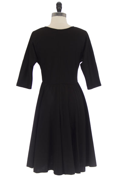 VON VONNI Women's Black Piper A-Line Dress with Full Skirt $180 NEW